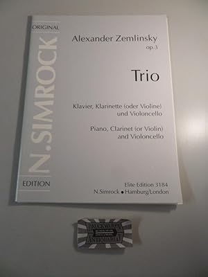 Bild des Verkufers fr Alexander Zemlinsky : op. 3 - Trio : Klavier, Klarinette (oder Violine) und Violoncello. Elite Edition 3184. zum Verkauf von Druckwaren Antiquariat