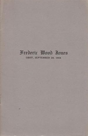 Image du vendeur pour Frederick Wood Jones Obiit, September 29, 1954. mis en vente par Time Booksellers