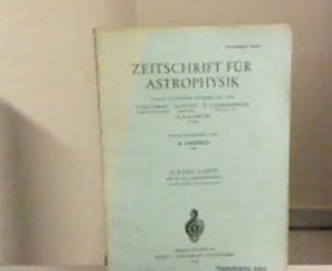 Bild des Verkufers fr Zeitschrift fr Astrophysik 54. Bd. 2. Heft. zum Verkauf von Zellibooks. Zentrallager Delbrck