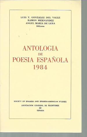 Imagen del vendedor de Antologia De Poesia Espanola, 1984 a la venta por Bookfeathers, LLC