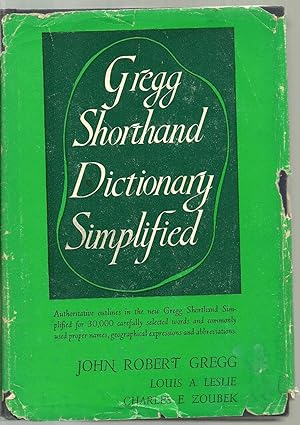 Seller image for Gregg Shorthand Dictionary Simplified for sale by Sabra Books