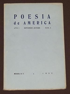 Image du vendeur pour Poesa De Amrica. Ao I. Nm. 3. Septiembre-Octubre 1952 mis en vente par Librera Urbe