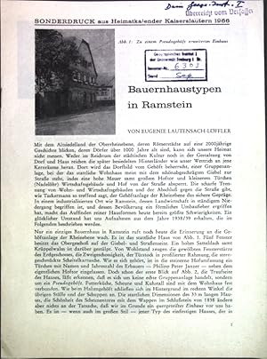 Bild des Verkufers fr Bauernhaustypen in Ramstein; zum Verkauf von books4less (Versandantiquariat Petra Gros GmbH & Co. KG)