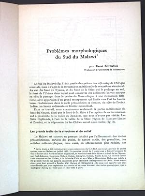 Bild des Verkufers fr Problmes morphologiques du Sud du Malawi; zum Verkauf von books4less (Versandantiquariat Petra Gros GmbH & Co. KG)