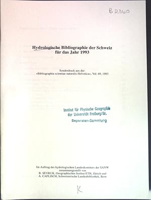 Seller image for Hydrologische Bibliographie der Schweiz fr das Jahr 1993; for sale by books4less (Versandantiquariat Petra Gros GmbH & Co. KG)