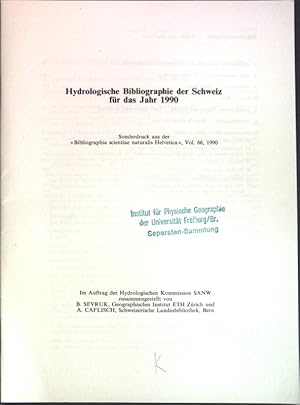 Seller image for Hydrologische Bibliographie der Schweiz fr das Jahr 1990; for sale by books4less (Versandantiquariat Petra Gros GmbH & Co. KG)