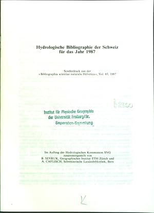 Seller image for Hydrologische Bibliographie der Schweiz fr das Jahr 1987; for sale by books4less (Versandantiquariat Petra Gros GmbH & Co. KG)