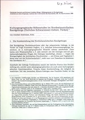 Seller image for Kulturgeographische Hhenstufen im Nordostanatolischen Rangebirge (stliches Schwarzmeer-Gebiet, Trkei); for sale by books4less (Versandantiquariat Petra Gros GmbH & Co. KG)