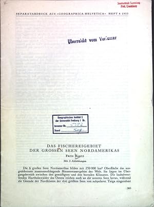 Bild des Verkufers fr Das Fischereigebiet der grossen Seen Nordamerikas; zum Verkauf von books4less (Versandantiquariat Petra Gros GmbH & Co. KG)