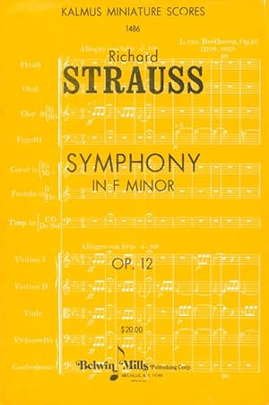 Symphony in f minor, Op. 12 (Kalmus Miniature Scores No. 1486)