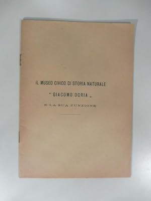 Il Museo civico di Storia naturale Giacomo Doria e la sua funzione