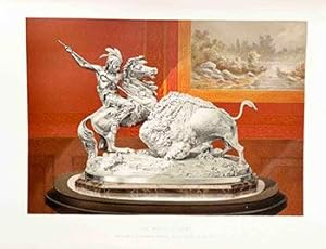 The Buffalo Hunt. Group is Silver Electroplate by Meriden Britannia Works, West Meriden, Conn.