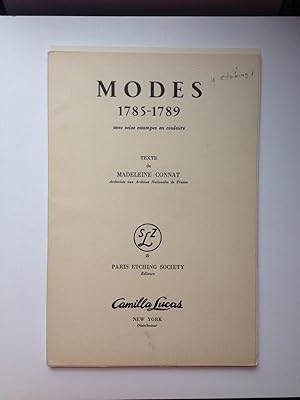 Bild des Verk�ufers f�r Modes 1785-1789 avec seize estampes en couleurs zum Verkauf von WellRead Books