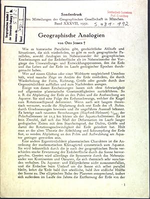 Bild des Verkufers fr Geographische Analogien; zum Verkauf von books4less (Versandantiquariat Petra Gros GmbH & Co. KG)