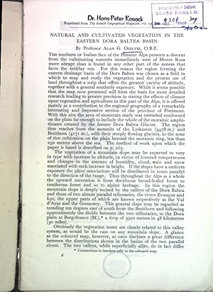 Bild des Verkufers fr Natural and cultavated vegetation in the Eastern Dora Baltea Basin; zum Verkauf von books4less (Versandantiquariat Petra Gros GmbH & Co. KG)