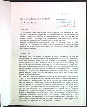 Bild des Verkufers fr Die oberen Holzgrenzen im Silltal; zum Verkauf von books4less (Versandantiquariat Petra Gros GmbH & Co. KG)