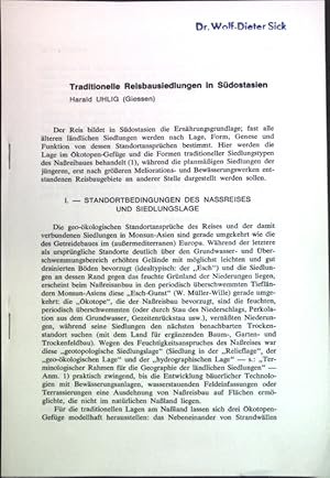 Bild des Verkufers fr Traditionelle Reisbausiedlungen in Sdostasien; zum Verkauf von books4less (Versandantiquariat Petra Gros GmbH & Co. KG)