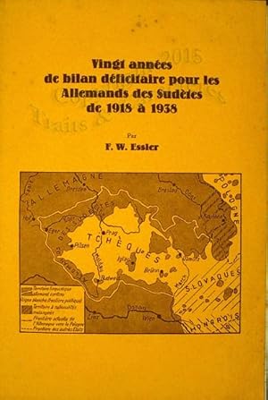 Vingt années de bilan déficitaire pour les allemands des Sudètes de 1918 à 1938.