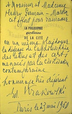 La philosophie gardienne de la cité.