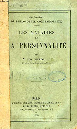 Bild des Verkufers fr Les Maladies De La Personnalite zum Verkauf von JLG_livres anciens et modernes