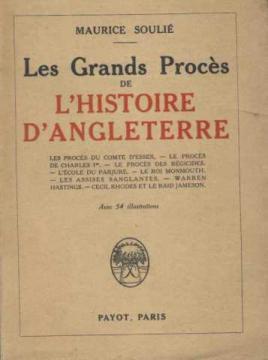 Imagen del vendedor de les grands proces de l'histoire d'angleterre a la venta por JLG_livres anciens et modernes