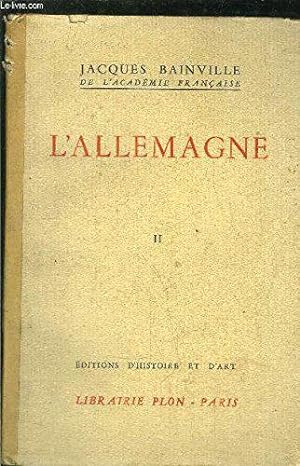 Bild des Verkufers fr L'allemagne tome II zum Verkauf von JLG_livres anciens et modernes