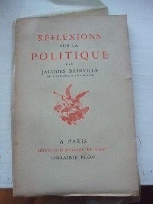 Seller image for Rflexion sur la politique. for sale by JLG_livres anciens et modernes