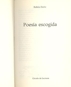 Bild des Verkufers fr POESIA ESCOGIDA zum Verkauf von Libreria 7 Soles