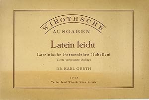 Immagine del venditore per Latein leicht. Lateinische Formenlehre (Tabellen)., venduto da Versandantiquariat Hbald