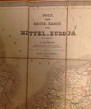 Post-, Eisenbahn- und Reise-Karte von Mittel-Europa 1:1800000 - Gestochen von F.W. Kliewer, Gezei...