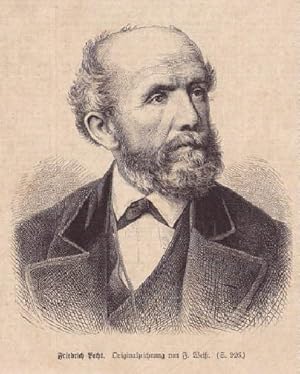 Bild des Verkufers fr Deutscher Historiker, Portraitmaler und Lithograph . Holzstich. zum Verkauf von Antiquariat Heinz Tessin