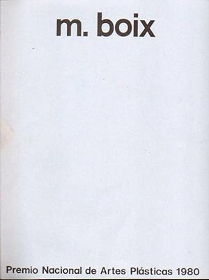 Seller image for M. BOIX. Premio Nacional de Artes Plsticas 1980. Presentacin de. Con sello ex-libris. for sale by angeles sancha libros