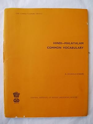 Imagen del vendedor de Hindi-Malayalam Common Vocabulary a la venta por Expatriate Bookshop of Denmark