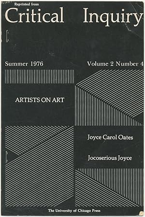 Seller image for [Offprint]: Artists on Artists: Jocoserious Joyce for sale by Between the Covers-Rare Books, Inc. ABAA