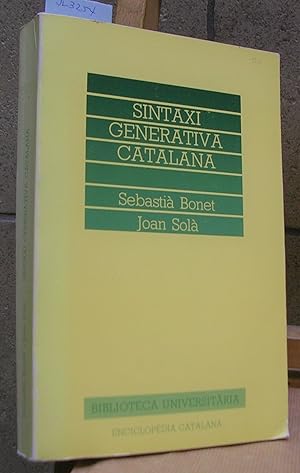 Imagen del vendedor de SINTAXI GENERATIVA CATALANA a la venta por LLIBRES del SENDERI