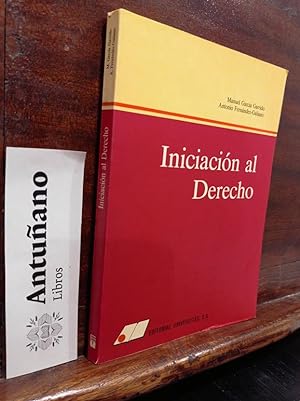 Imagen del vendedor de Iniciacin al Derecho a la venta por Libros Antuano
