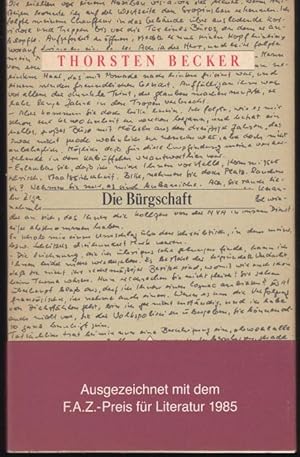 Imagen del vendedor de Die Brgschaft. Eine Erzhlung (= Bibliothek des Herrn Parnok) a la venta por Graphem. Kunst- und Buchantiquariat