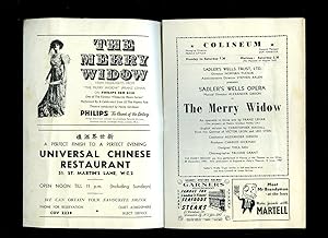 Imagen del vendedor de The Merry Widow: Souvenir Theatre Programme Performed at Coliseum Theatre, London a la venta por Little Stour Books PBFA Member