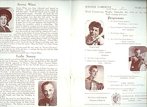 Bild des Verkufers fr Music for the Millions: Souvenir Theatre Programme Performed at Winter Gardens, Margate zum Verkauf von Little Stour Books PBFA Member