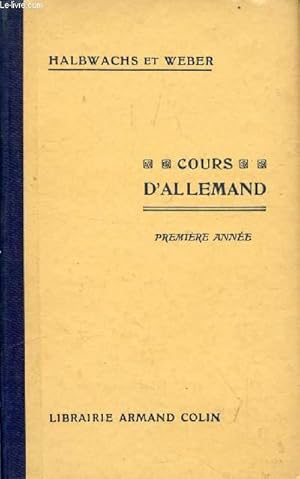 Image du vendeur pour LA PREMIERE ANNEE D'ALLEMAND mis en vente par Le-Livre