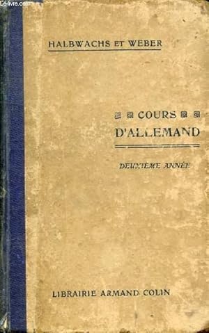 Image du vendeur pour LA DEUXIEME ANNEE D'ALLEMAND mis en vente par Le-Livre