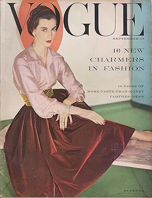 Seller image for Vogue Magazine, September 15, 1954 for sale by William Chrisant & Sons, ABAA, ILAB. IOBA, ABA, Ephemera Society