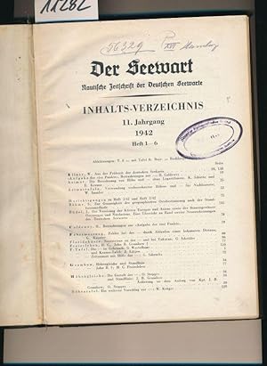 Der Seewart - Nautische Zeitschrift der Deutschen Seewarte 11.Jahrgang Heft 1-6