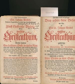 Dem hocherleuchteten Sel. Johann Arndts, General-Superintendentens des Fürstenthums Lüneburg Fünf...