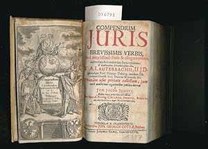 Compendium Juris brevissimis verbis - Jacob Schütz Iuris