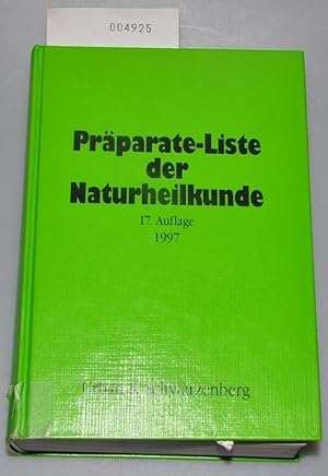 Bild des Verkufers fr Prparate-Liste der Naturheilkunde zum Verkauf von Buchhandlung Lutz Heimhalt