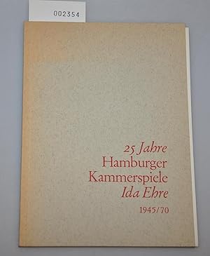 Bild des Verkufers fr 25 Jahre Hamburger Kammerspiele 1945 - 70 zum Verkauf von Buchhandlung Lutz Heimhalt