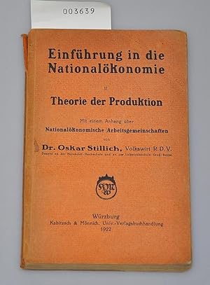 Einführung in die Nationalökonomie - Theorie der Produktion