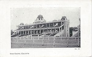 Race Course, Calcutta, India, very early postcard, unused