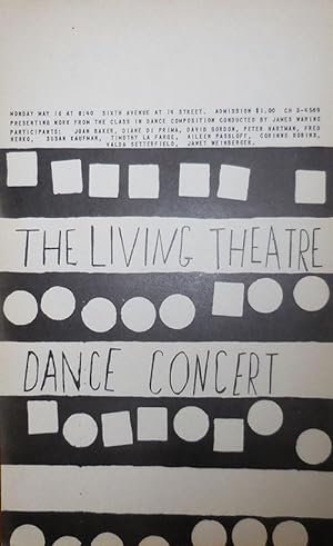 Image du vendeur pour The Living Theatre Dance Concert (Poster) mis en vente par Derringer Books, Member ABAA